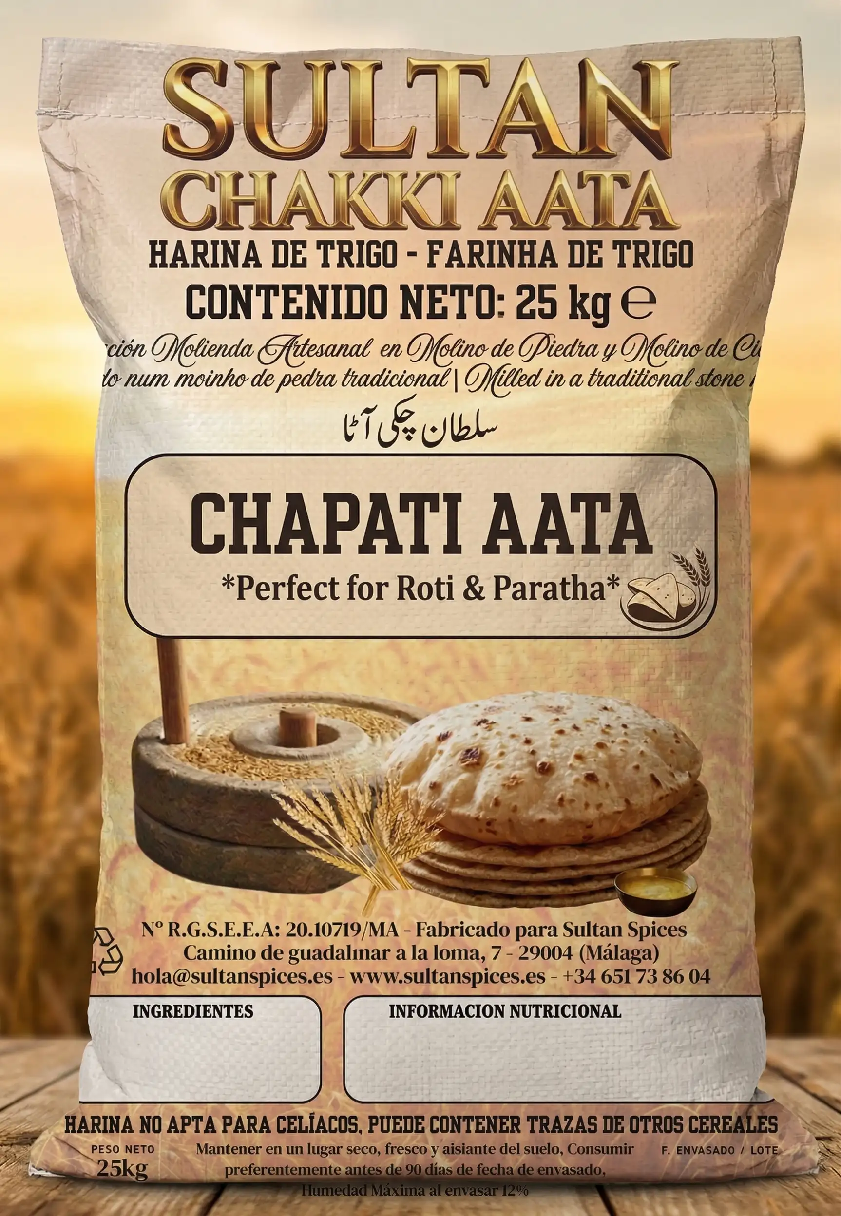 Sultan Chakki Aata 25kg (Chapati Flour) Sultan Chakki Aata 25kg (Chapati Flour)