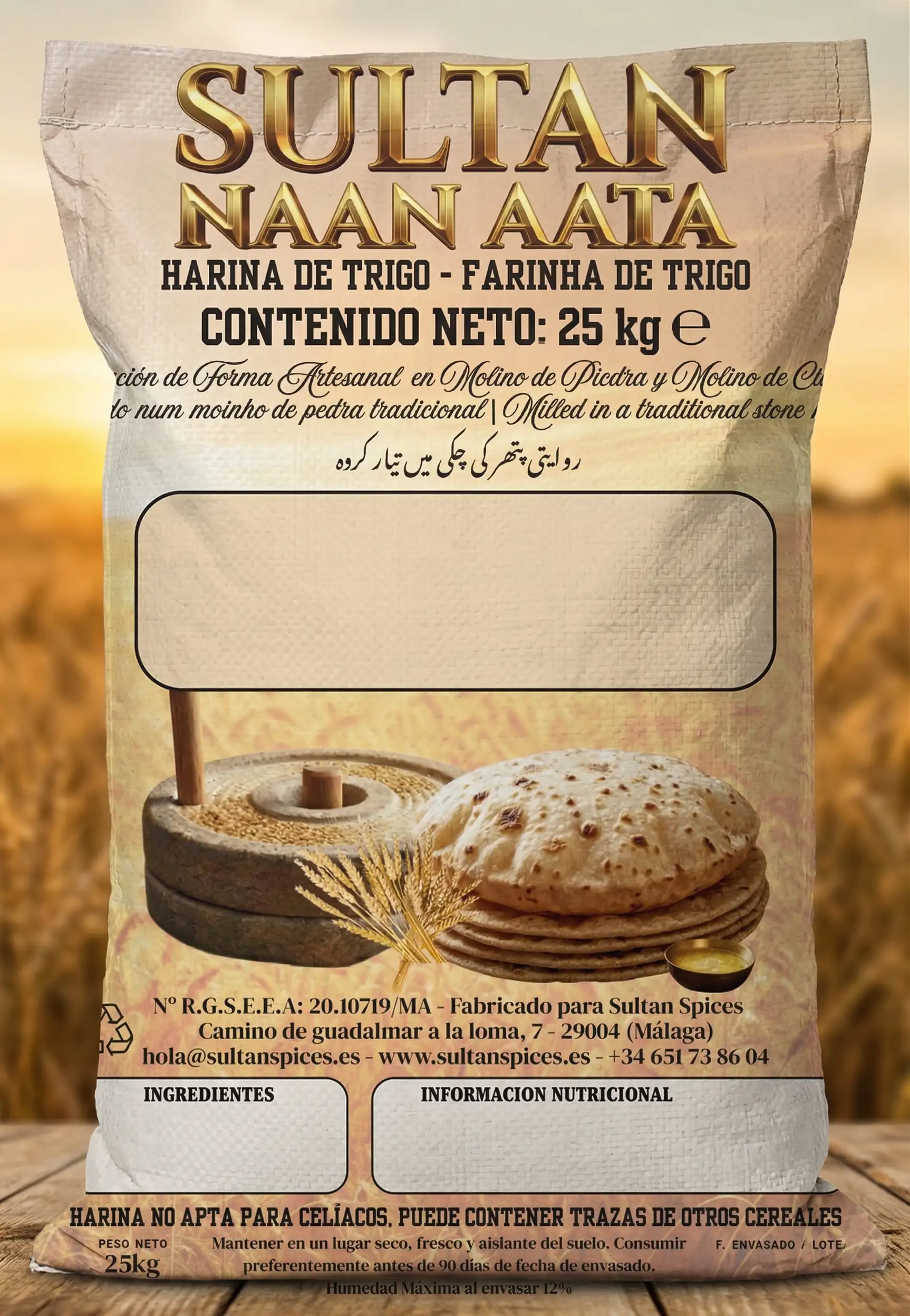 Sultan Naan Flour (Naan Aata) 25kg